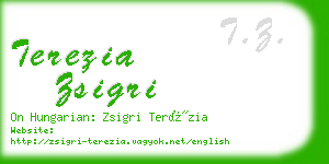 terezia zsigri business card